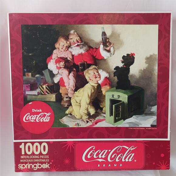 Coca-Cola "Santa and Friends" 1000 Piece Puzzle by Springbok NIB Unsealed - Picture 1 of 4